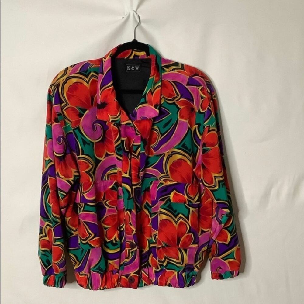 CLOSET CLEAR OUT!  Vintage Y2K Zip Up Jacket Floral Print